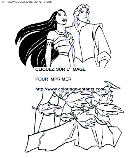 coloriage pocahontas et le capitaine[1].john smith